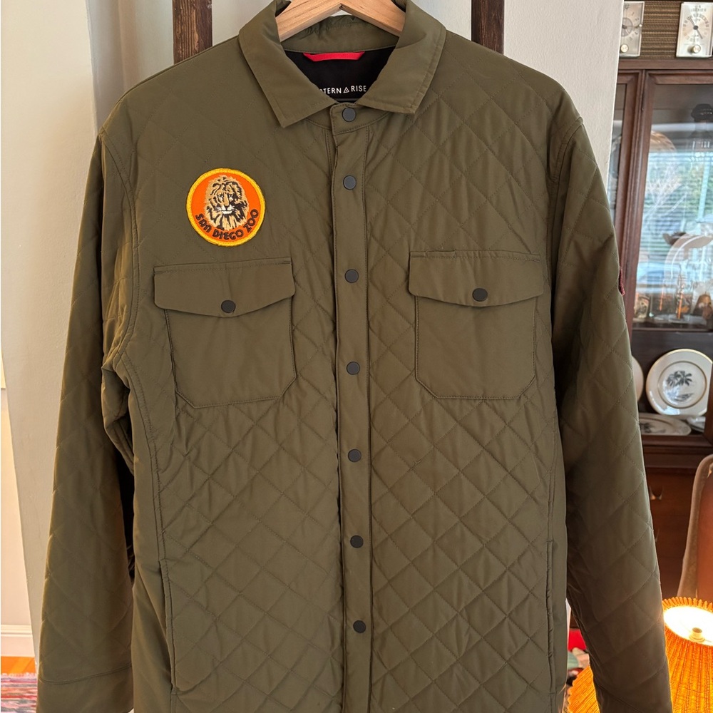 Western Rise Men's Quilted Olive Jacket